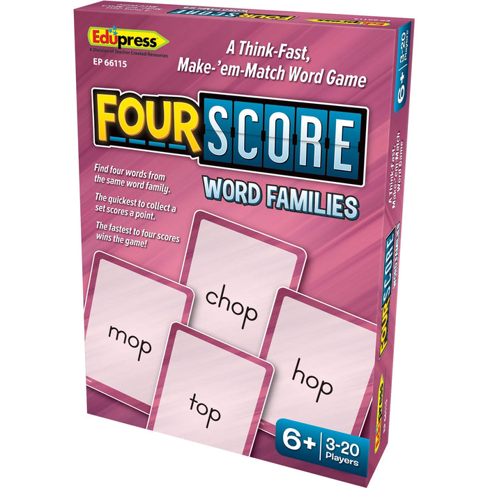 Teacher Created Resources Four Score Word Card Game - TCREP66115