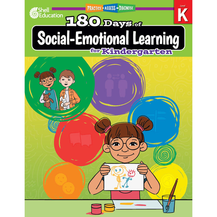 Shell Education 180 Days of Social-Emotional Learning for Kindergarten Printed Book by Jodene Lynn Smith, Brenda Van Dixhorn - SHL126956