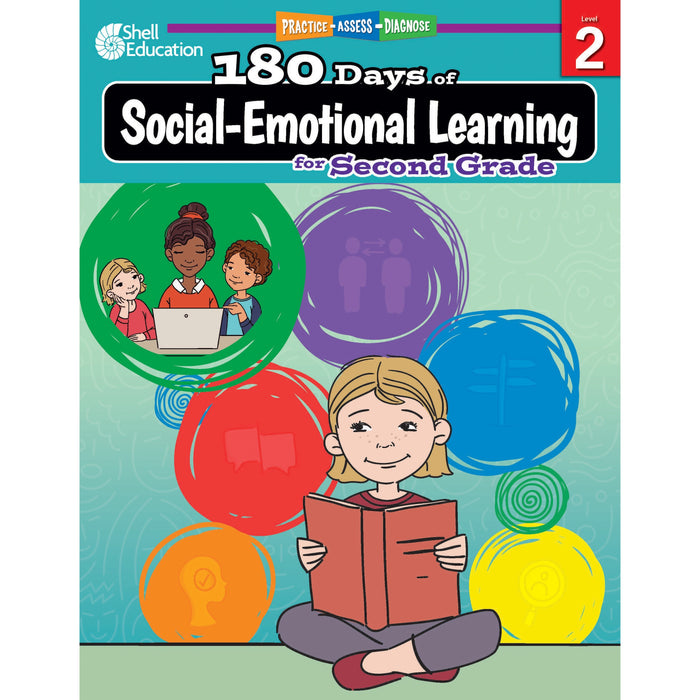 Shell Education 180 Days of Social-Emotional Learning for Second Grade Printed Book by Kris Hinrichsen - SHL126958