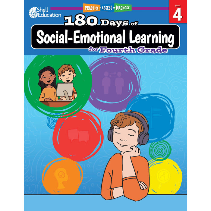 Shell Education 180 Days of Social-Emotional Learning for Fourth Grade Printed Book by Kristin Kemp - SHL126960