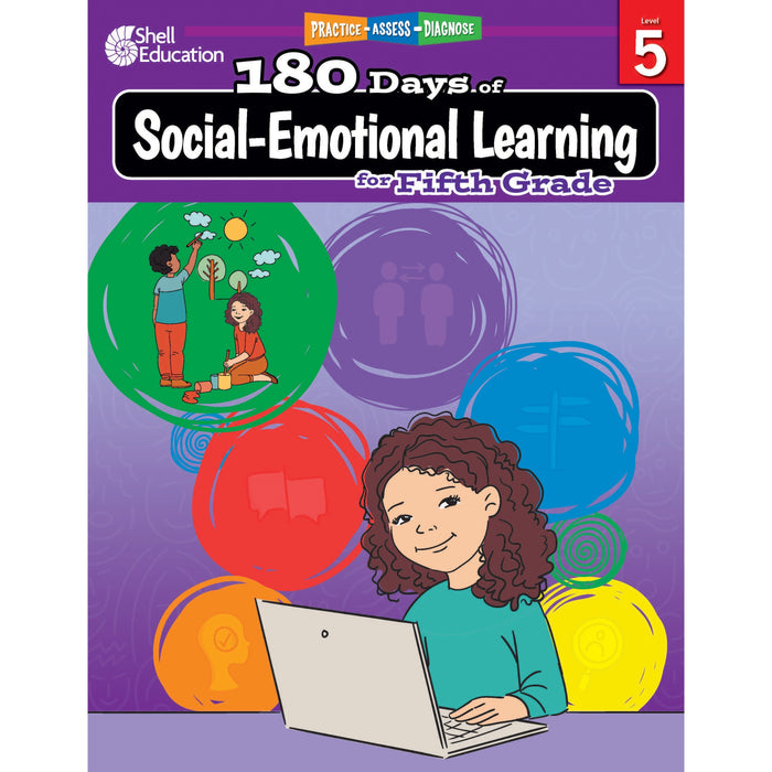 Shell Education 180 Days of Social-Emotional Learning for Fifth Grade Printed Book by Kayse Hinrichsen - SHL126961