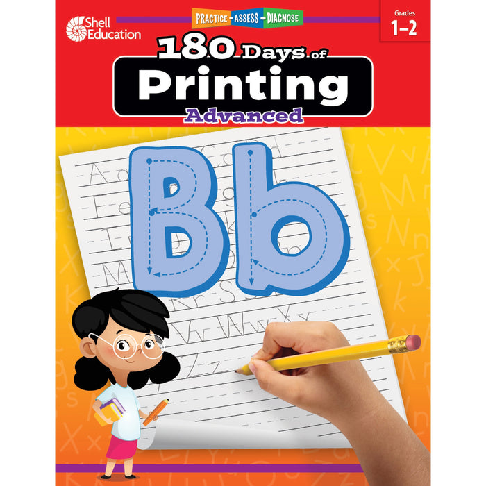 Shell Education 180 Days of Printing: Advanced Printed Book - SHL130194