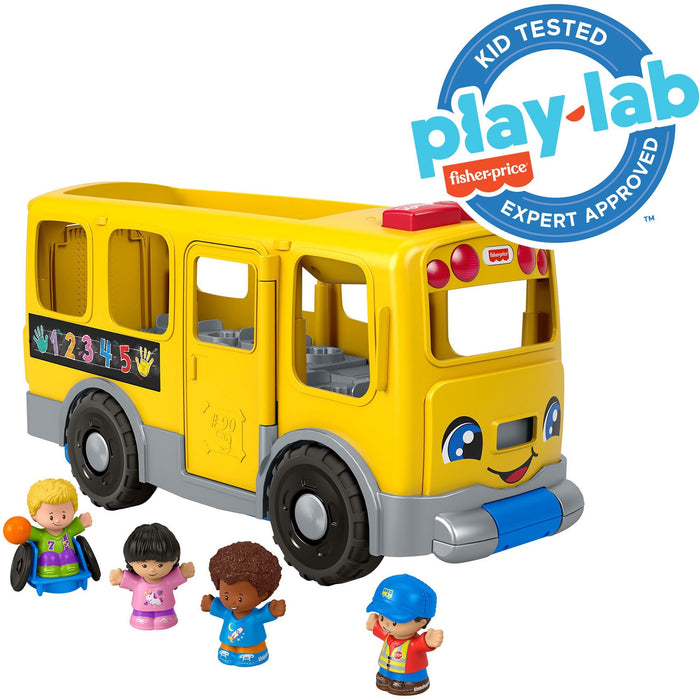Fisher-Price Little People Toddler Learning Toy, Big Yellow School Bus Musical Push Toy - FIPGLT75