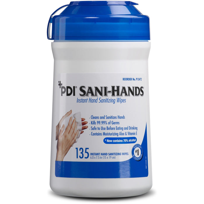 PDI Sani-Hands Instant Hand Sanitizing Wipes - PDIP13472CT
