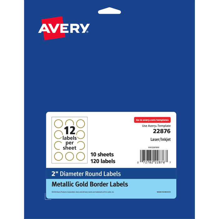 Avery&reg; Easy Peel Round Labels - AVE22876