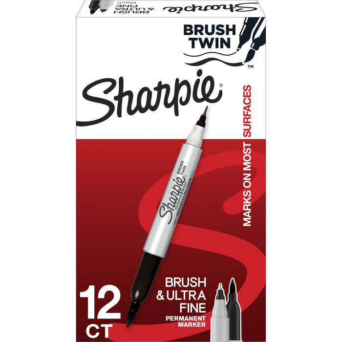 Sharpie Brush Twin Permanent Markers - SAN2151734