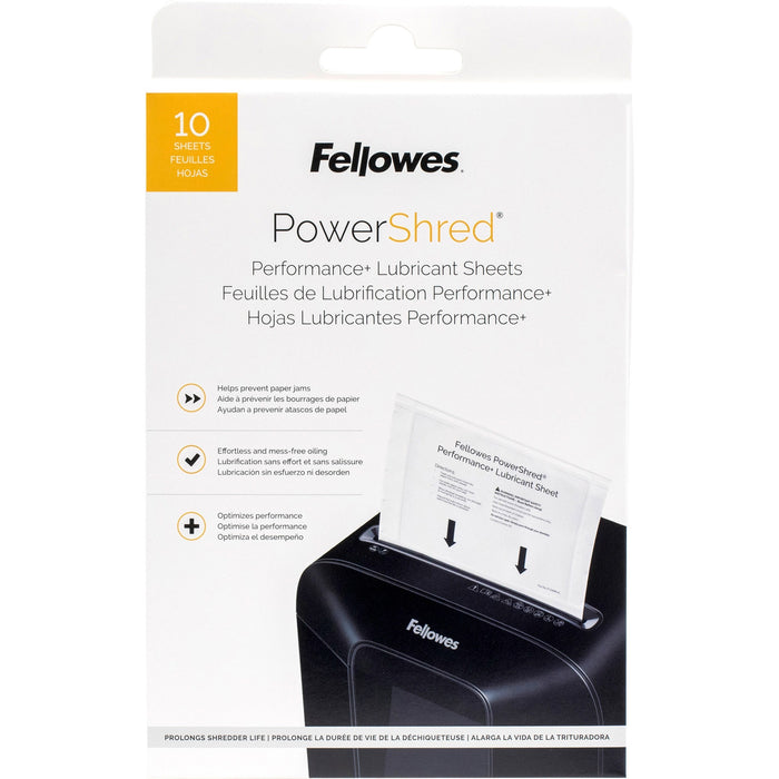 Fellowes Powershred Performance+ Lubricant Sheets - FEL4015501