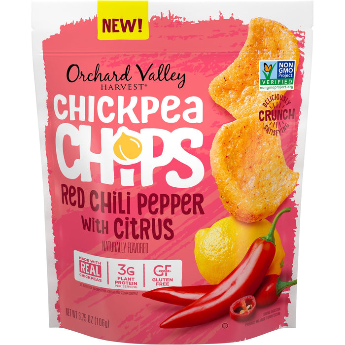 Orchard Valley Harvest Red Chili Pepper with Citrus Chickpea Chips - JBSV14026