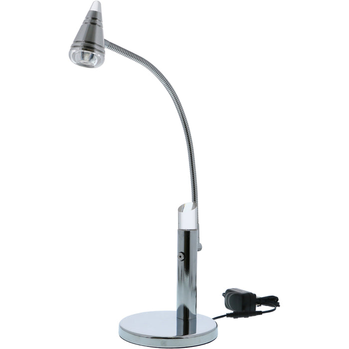 Bostitch Acrylic Gooseneck LED Desk Lamp, Chrome - BOSVLED615