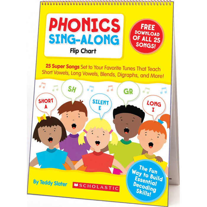 Scholastic K-2 Phonics Sing-Along Flip Chart - SHS0545104351
