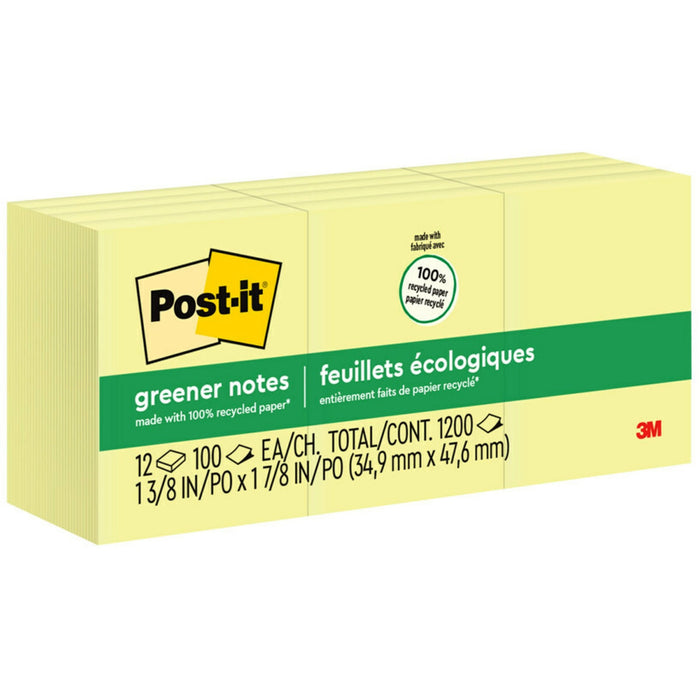 Post-it&reg; Greener Notes - MMM653RPYW