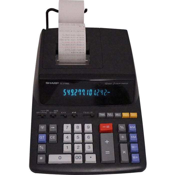 Sharp EL-2196BL 12 Digit Printing Calculator - SHREL2196BL