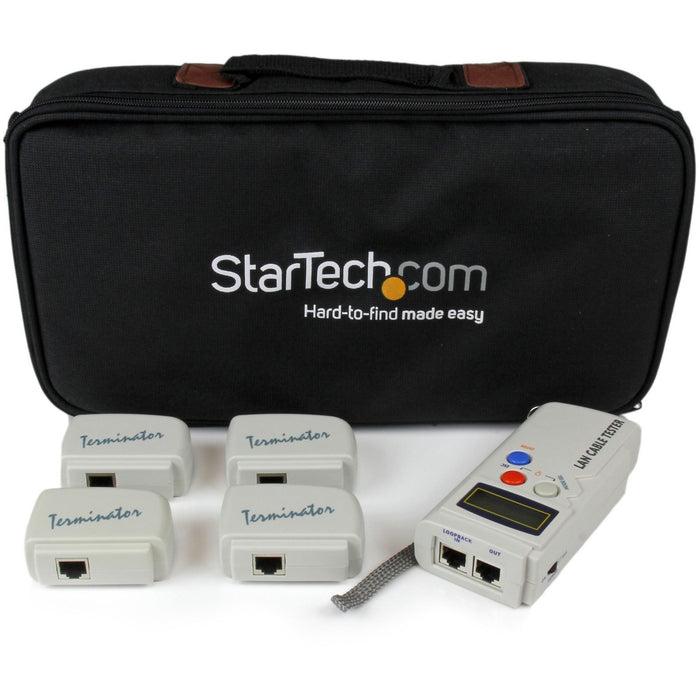 StarTech.com Professional RJ45 Network Cable Tester with 4 Remote Loopback Plugs - LAN Cable Tester Professional - Network testing device - Token Ring - STCLANTESTPRO