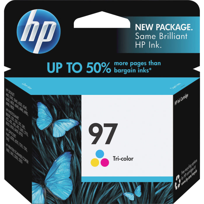 HP 97 (C9363WN) Original Inkjet Ink Cartridge - Cyan, Magenta, Yellow - 1 Each - HEWC9363WN