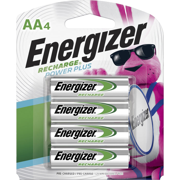 Energizer Recharge Power Plus Rechargeable AA Batteries, 4 Pack - EVENH15BP4