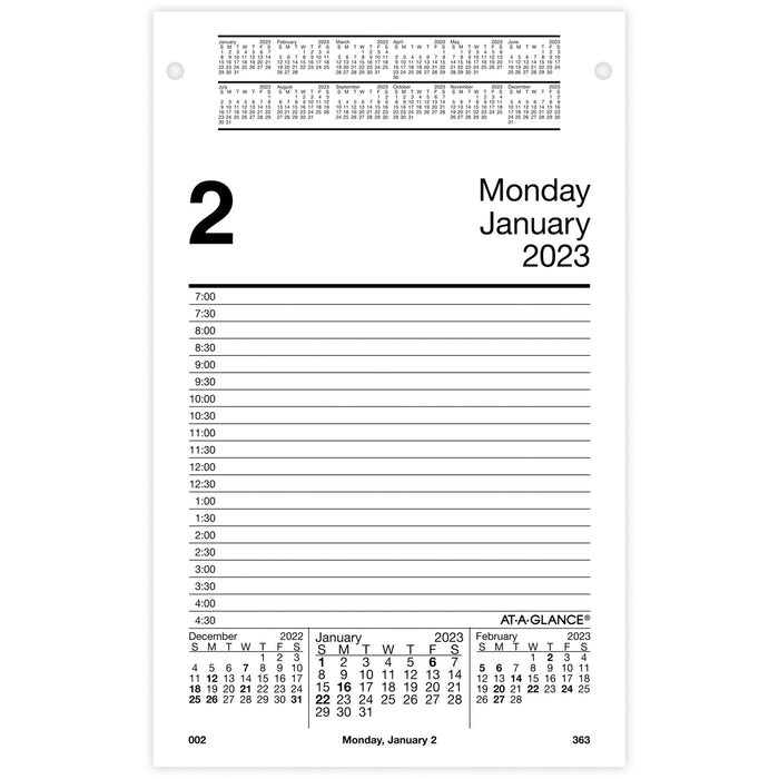At-A-Glance Daily Pad-Style Desk Calendar Refill - AAGE45850