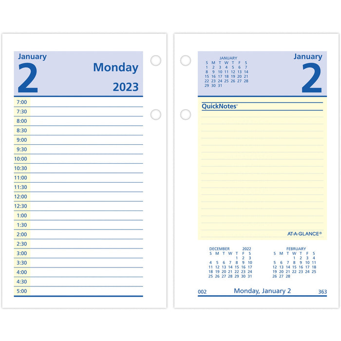 At-A-Glance QuickNotes Daily Desk Calendar Refill - AAGE51750