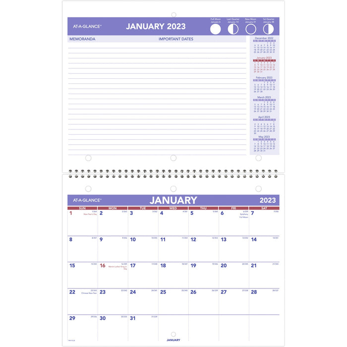 At-A-Glance Monthly Wall Calendar - AAGPM17028