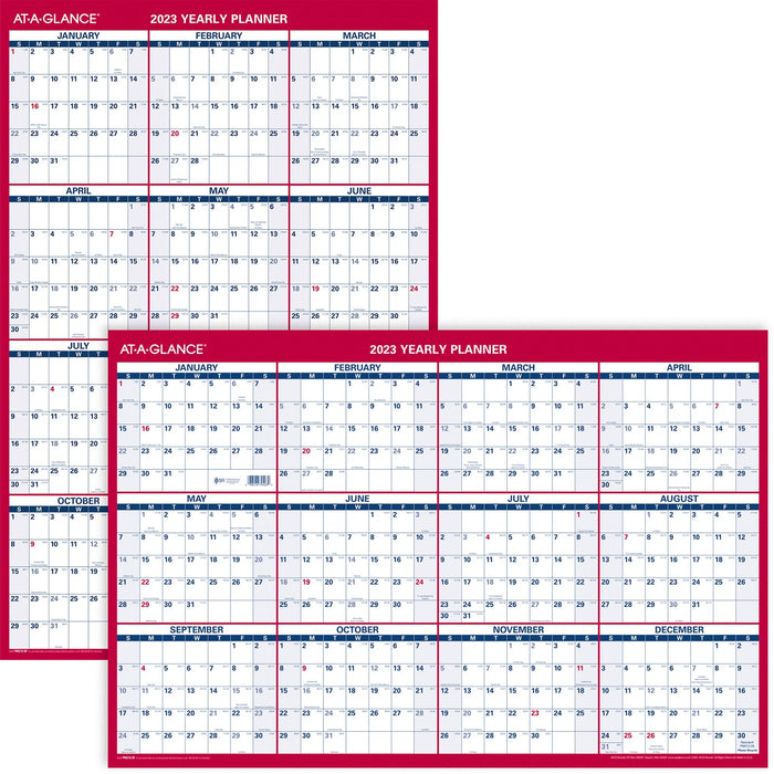 At-A-Glance Reversible Paper Yearly Wall Planner - AAGPM21228