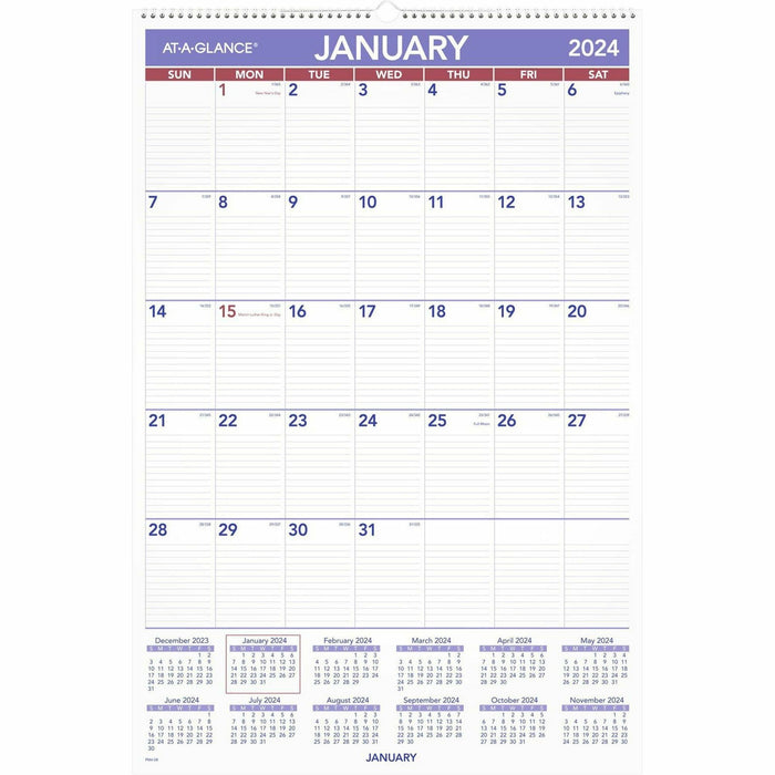 At-A-Glance Monthly Wall Calendar - AAGPM428
