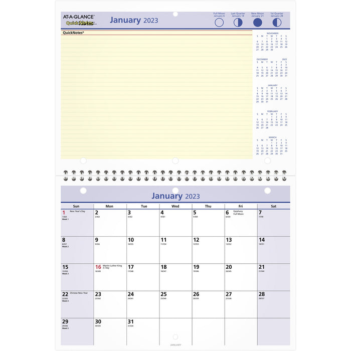 At-A-Glance QuickNotes Monthly Wall Calendar - AAGPM5028