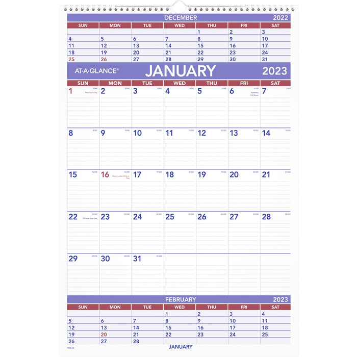 At-A-Glance 3-Month Wall Calendar - AAGPM628