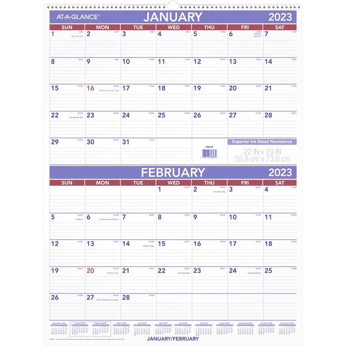 At-A-Glance Two-Month Wall Calendar - AAGPM928