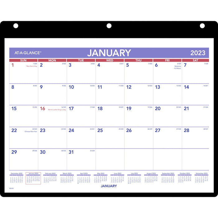 At-A-Glance Monthly Desk/Wall Calendar with Poly Holder - AAGSK800