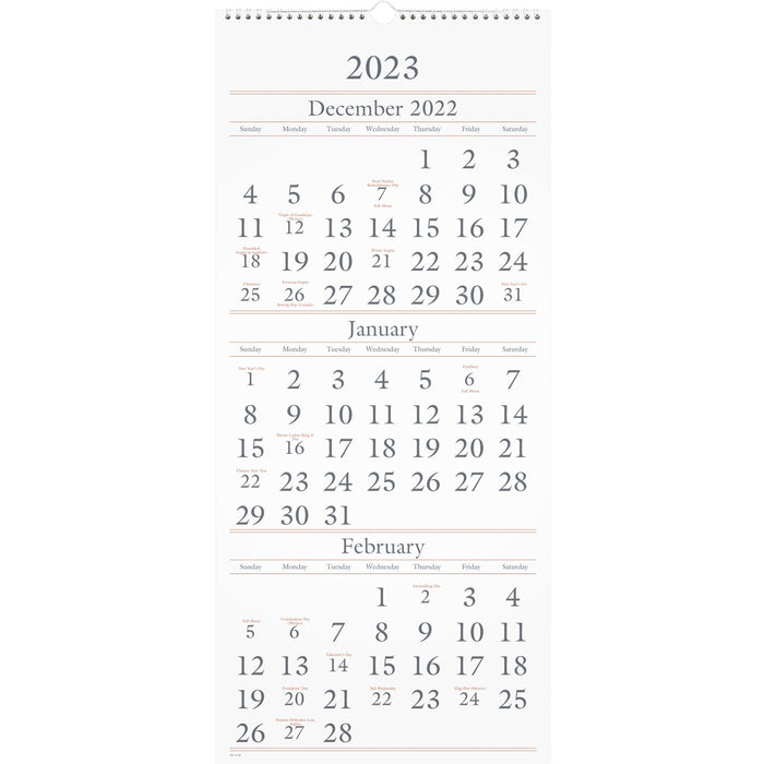 At-A-Glance 3-Month Vertical Wall Calendar - AAGSW11528