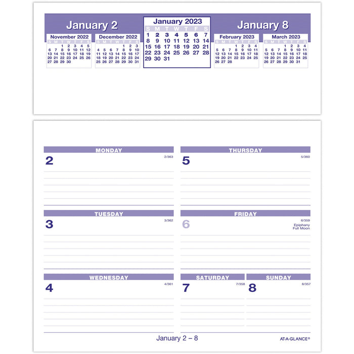 At-A-Glance Flip-A-Week Desk Calendar Refill - AAGSW705X50