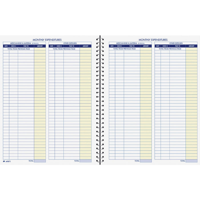 Adams Monthly Bookkeeping Record Book - ABFAFR71