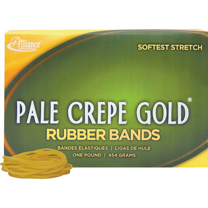 Alliance Rubber 20165 Pale Crepe Gold Rubber Bands - Size #16 - ALL20165
