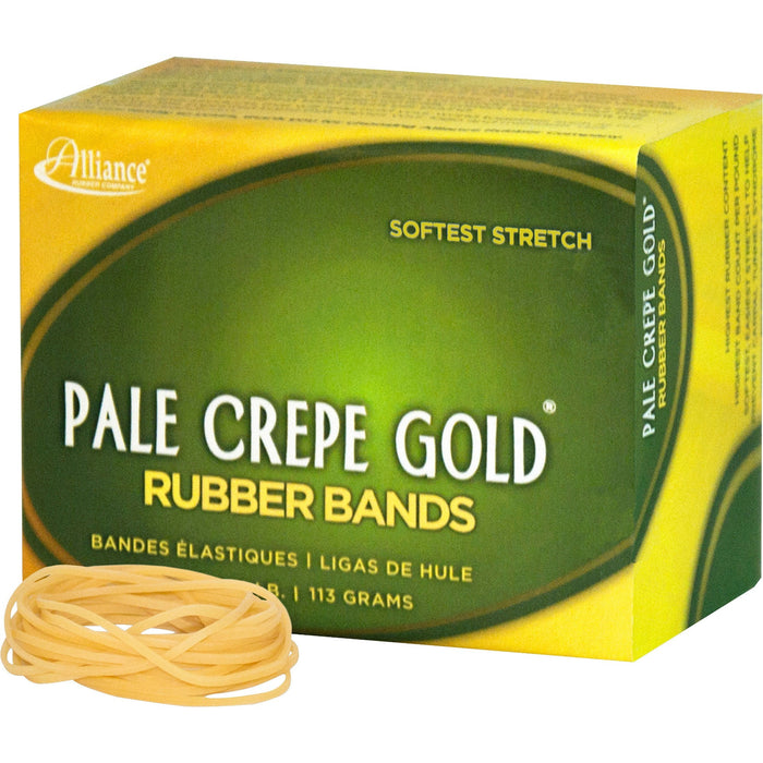 Alliance Rubber 20169 Pale Crepe Gold Rubber Bands - Size #16 - ALL20169
