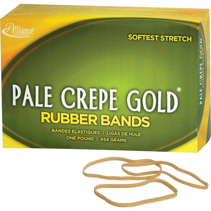 Alliance Rubber 20335 Pale Crepe Gold Rubber Bands - Size #33 - ALL20335