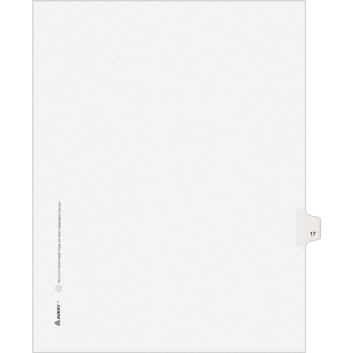 Avery&reg; Individual Legal Exhibit Dividers - Avery Style - AVE01017