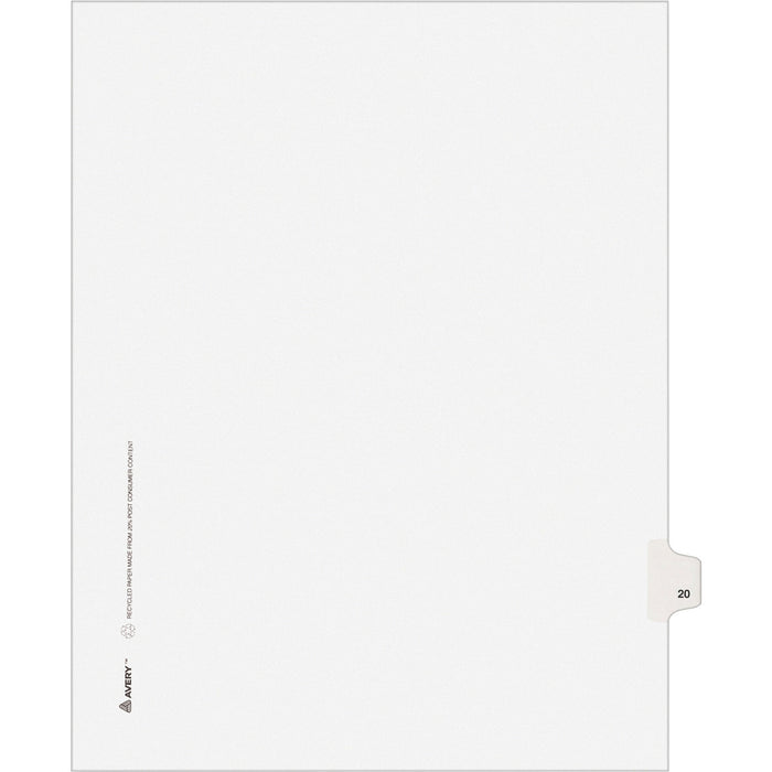 Avery&reg; Individual Legal Exhibit Dividers - Avery Style - AVE01020