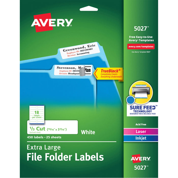 Avery&reg; Extra-Large File Folder Labels - AVE5027