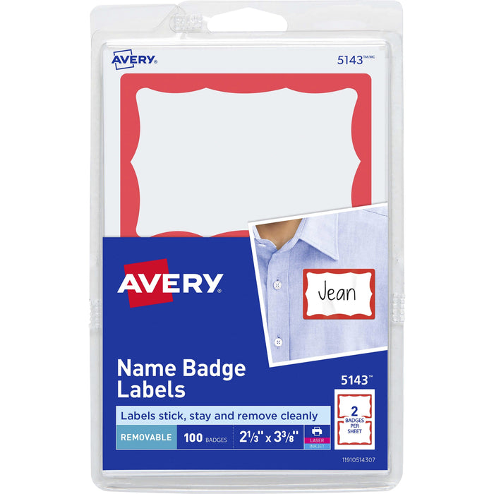 Avery&reg; Border Print or Write Name Tags - AVE5143