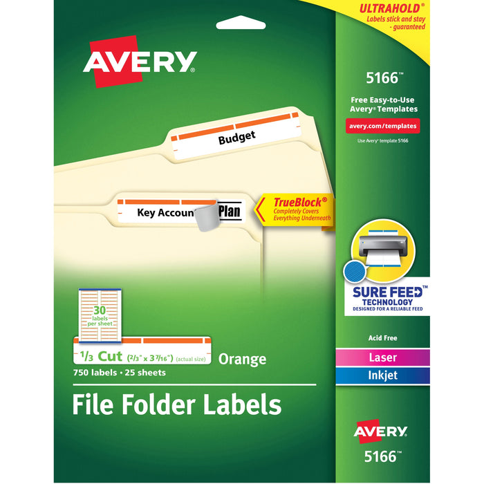 Avery&reg; TrueBlock File Folder Labels - AVE5166