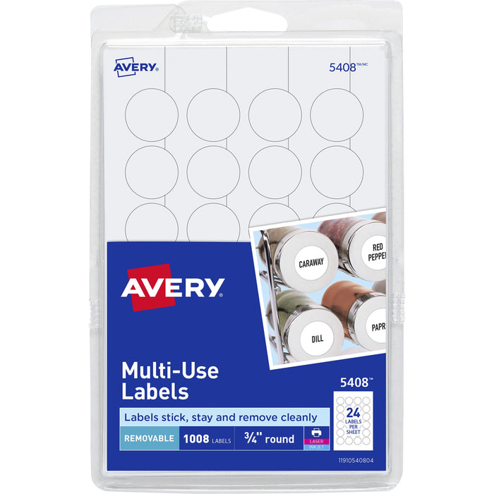Avery&reg; Removable ID Labels - AVE05408