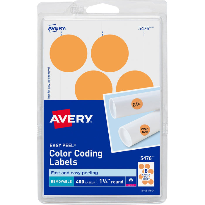 Avery&reg; 1-1/4" Color-Coding Labels - AVE05476