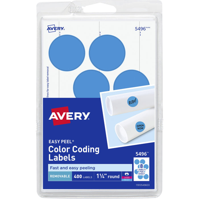 Avery&reg; 1-1/4" Color-Coding Labels - AVE05496