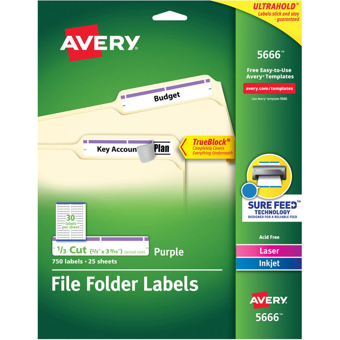 Avery&reg; TrueBlock File Folder Labels - AVE5666