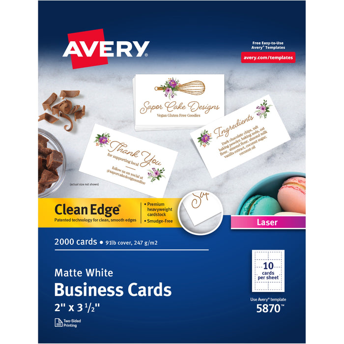 Avery&reg; Clean Edge Business Cards - AVE5870