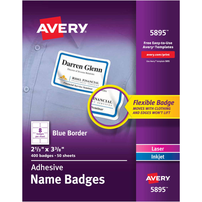 Avery&reg; Adhesive Name Badges - AVE5895