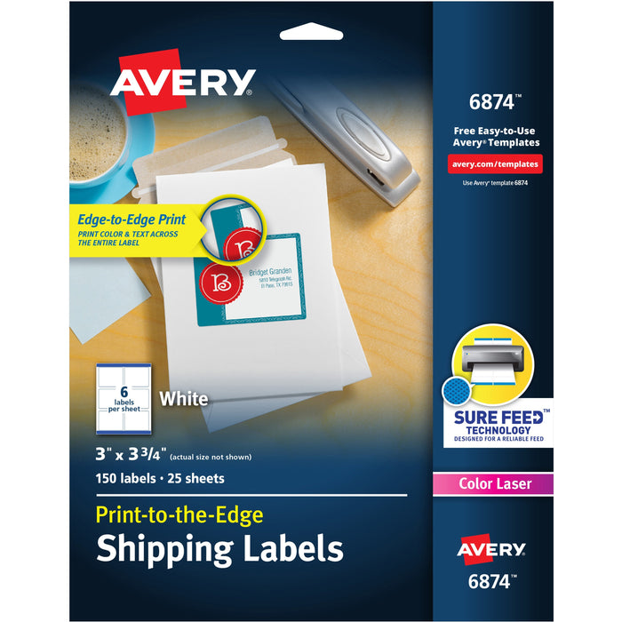 Avery&reg; Print-to-the-Edge Shipping Labels - AVE6874