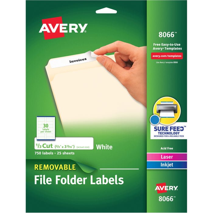 Avery&reg; Removable File Folder Labels - AVE8066