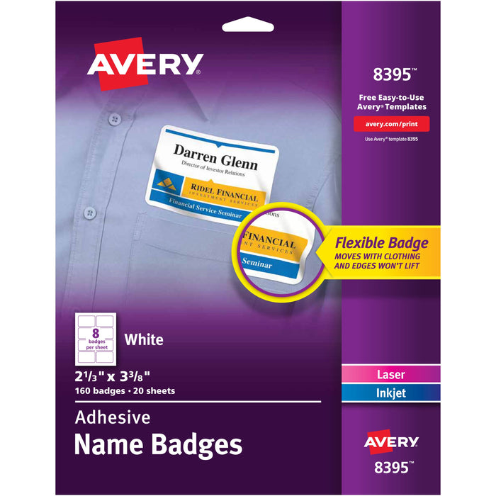 Avery&reg; Adhesive Name Badges - AVE8395