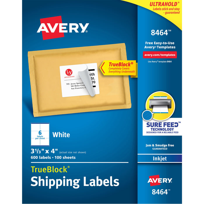 Avery&reg; TrueBlock Shipping Labels - AVE8464