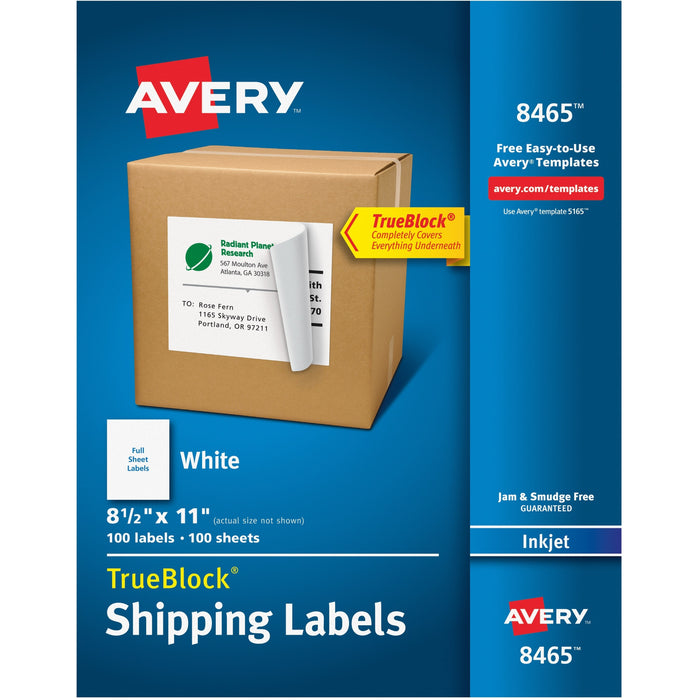 Avery&reg; TrueBlock Shipping Label - AVE8465
